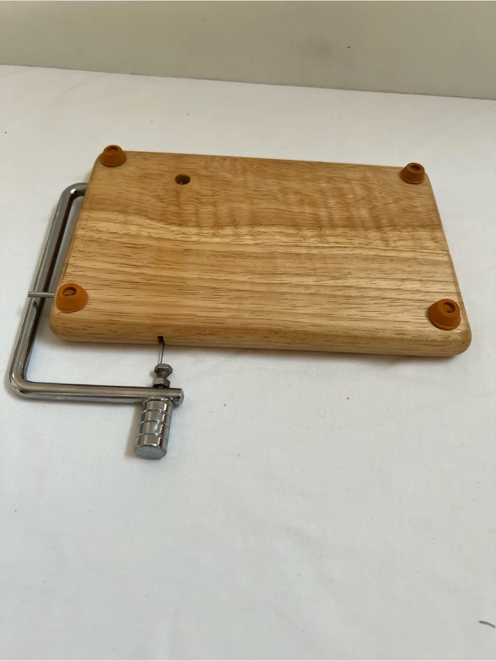 Natural Wood Cheese Food Slicer Wire Cutter Gourmet Board Slab 5 1/4